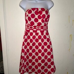 The Limited Polka Dot Strapless Dress